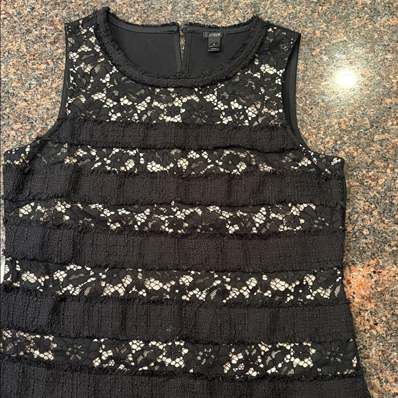 J. Crew Black Lace Sleeveless Top Size S - Picture 3 of 7